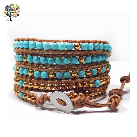 Wrap Bracelet Beads & Leather - Picture 3 of 3